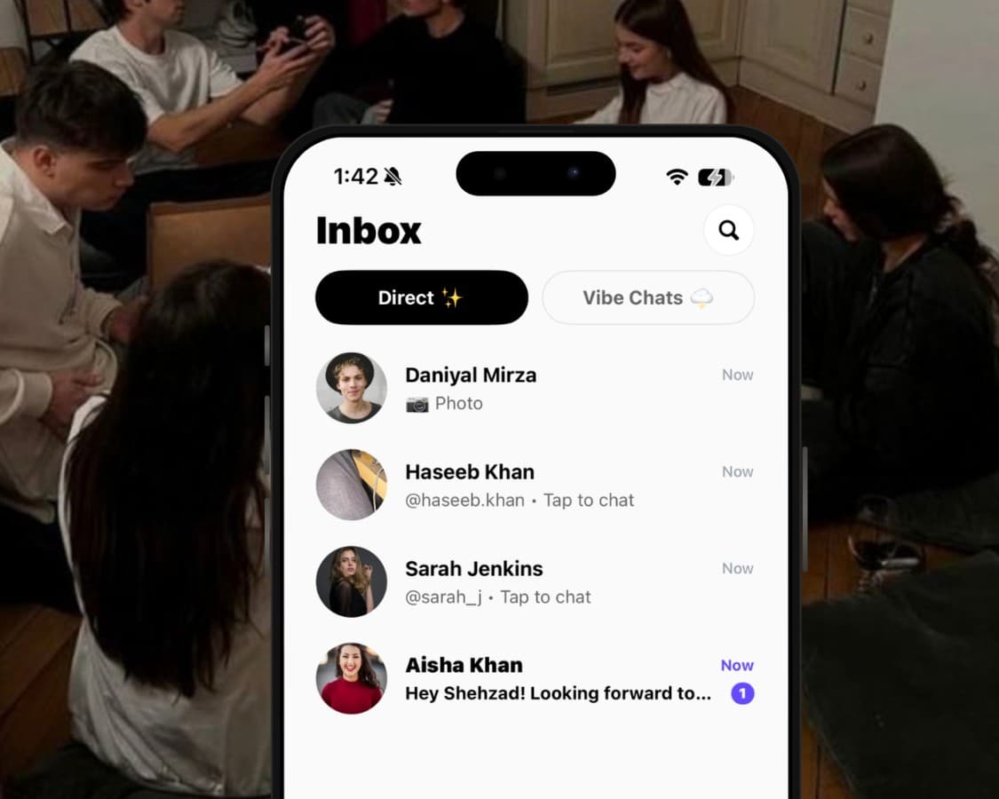 Chat with Friends on WithMe UI